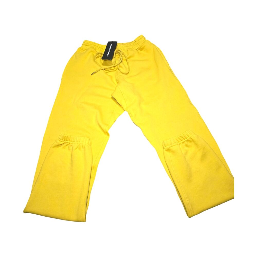 Homme + Femme La Streetwear Mustard Yellow Sweat Pants Size M NWT‎